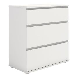 NAPLES White Chest of Drawers - Medium-sized, 3 Drawers