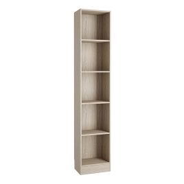 Basic Tall Narrow Bookcase (4 Shelves) in Oak - Oak