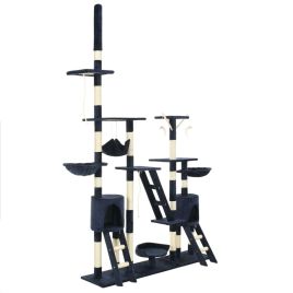 Cat Tree with Sisal Scratching Posts 230-250 cm Blue