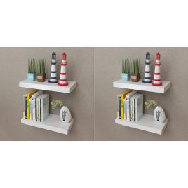 Wall Shelves 4 pcs White 40 cm