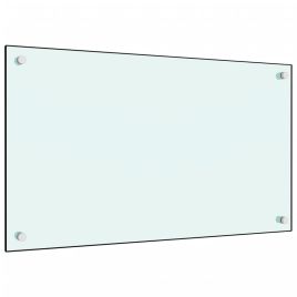 Kitchen Backsplash White 70x40 cm Tempered Glass