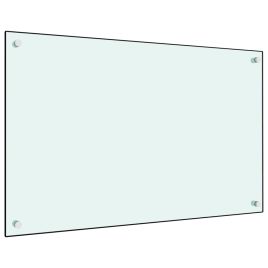Kitchen Backsplash White 80x50 cm Tempered Glass