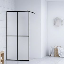 Walk-in Shower Screen Frosted Tempered Glass 100x195 cm