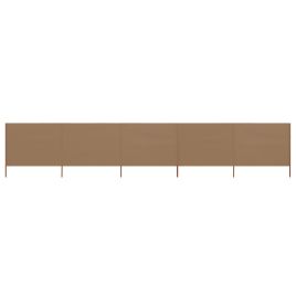 5-panel Wind Screen Fabric 600x80 cm Taupe