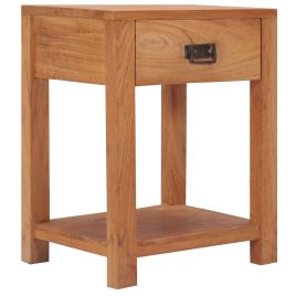 Bedside Table - MELFORT Nightstand Rustic Finish 35cm