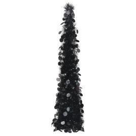 HIVORA Pop-up Artificial Christmas Tree Black 120 cm PET