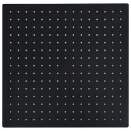 Rain Shower Head Stainless Steel 40x40 cm Square Black