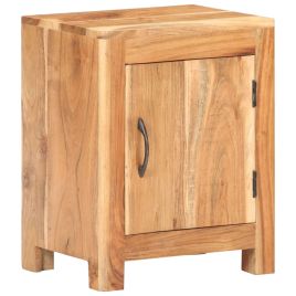 Bedside Table - BANCROFT Lux Nightstand Natural Finish 40cm