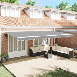 VOIRIDG Awning Frame Manual 600x350 cm Aluminium - White
