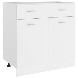 Drawer Bottom Cabinet White 80x46x81.5 cm Engineered Wood