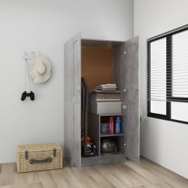 LUGANO 2 Door Wardrobe Concrete Grey - 51.5cm