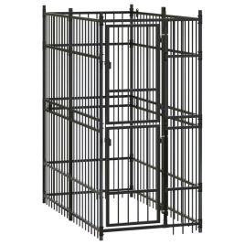 Outdoor Dog Kennel Steel 1.84 m2