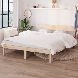 Bed Frame Solid Wood Pine 140x190 cm