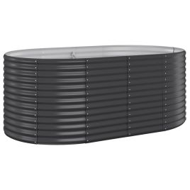 Garden Planter Powder-coated Steel 175x100x68 cm Anthracite