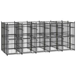 Outdoor Dog Kennel Steel 9.22 m2