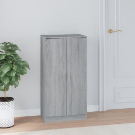 Shoe Cabinet Grey Sonoma 55x35x108cm Engineered Wood