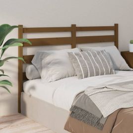 Bed Headboard Honey Brown 186x4x100 cm Solid Wood Pine