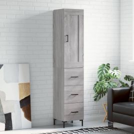 Highboard Grey Sonoma 34.5x34x180 cm Engineered Wood
