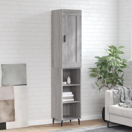 Highboard Grey Sonoma 34.5x34x180 cm Engineered Wood