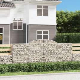Arched Gabion Baskets 5 pcs 300x30x120/140 cm Galvanised Iron