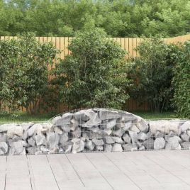 Arched Gabion Baskets 15 pcs 300x50x40/60 cm Galvanised Iron