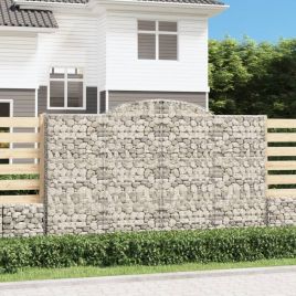 Arched Gabion Baskets 12 pcs 300x50x180/200 cm Galvanised Iron