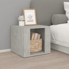 Bedside Table - KITCHENER Nightstand Concrete Grey 41cm