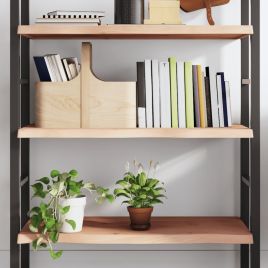 Wall Shelf 100x50x4 cm Untreated Solid Wood Oak