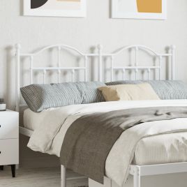 Metal Headboard White 135cm