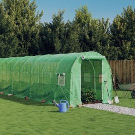 Greenhouse with Steel Frame Green 32 m2 16x2x2 m