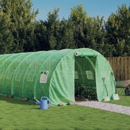 Greenhouse with Steel Frame Green 24 m2 8x3x2 m