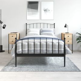 Bedside Table - RIDLEY 2 Piece Nightstand Sonoma Oak 32cm