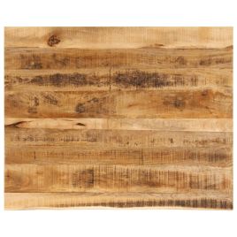 Table Top 90x80x3.8 cm Live Edge Solid Wood Rough Mango