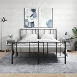 Bedside Table - PHOENIX Nizwa 2 Piece Nightstand Concrete Grey 40cm
