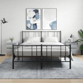 Bedside Table - PHOENIX Jay 2 Piece Nightstand Concrete Grey 40cm