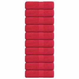 Guest Towels 10 pcs Red 30x50 cm 360 gsm 100% Cotton