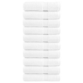 SOLMERE Premium Shower Towels 10Pieces White 70x140cm 600gsm