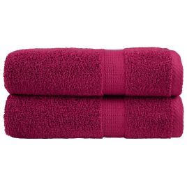 SOLMERE Premium Shower Towels 2Pieces Bordeaux 70x140cm 600gsm
