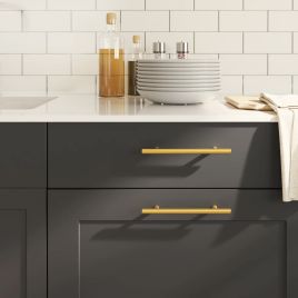 Cabinet Handles 10 Pcs Gold 128mm Stainless Steel