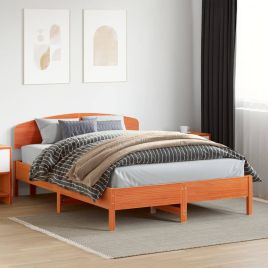 Bedframe Wax Brown 120x200cm Solid Wood Pine