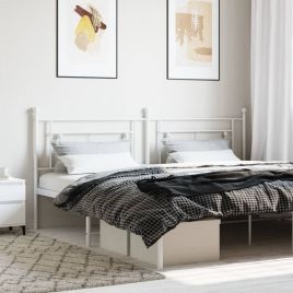 Metal Headboard White 193cm
