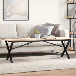 Coffee Table Legs X-Frame 140x30x43 cm Steel