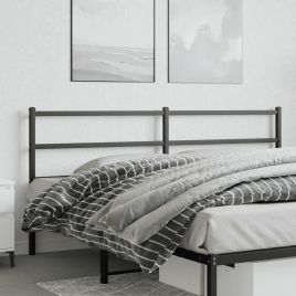 Metal Headboard Black 193cm