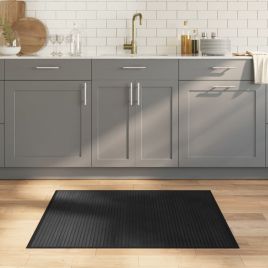 Rug Rectangular Black80x100 cm Bamboo