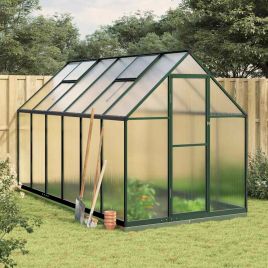 CHRIDG Greenhouse with Base Frame 334x169x202 cm Aluminium - Green