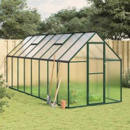 CHRIDG Greenhouse with Base Frame 445x169x195 cm Aluminium - Green