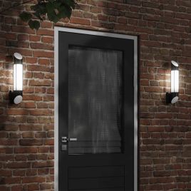 CRBURY Outdoor Wall Light Stainless Steel - Black