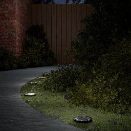 OSWOD Solar Ground Lights with Ground Spikes Outdoor 12 pcs Warm - White