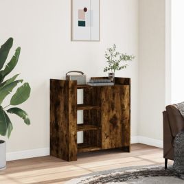 Sideboard Smoked Oak 73.5x35x75 cm Engineered Wood