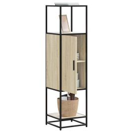 Highboard Sonoma Oak 35.5x35x139 cm Engineered Wood and Metal